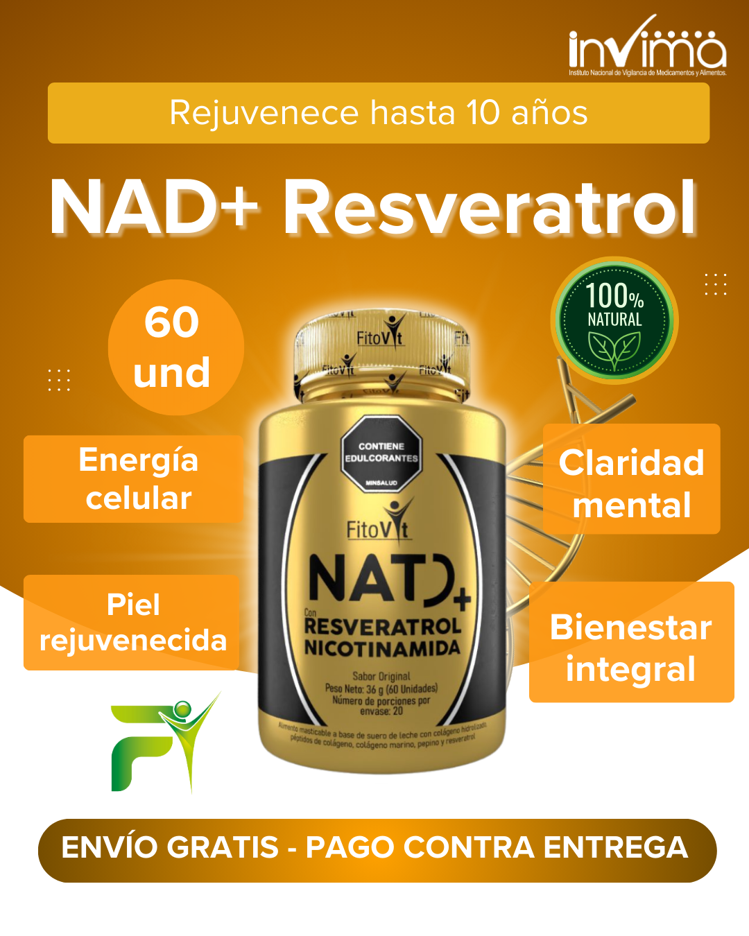 X2UDN NAD RESVERATROL+NICOTINAMIDAX60UND