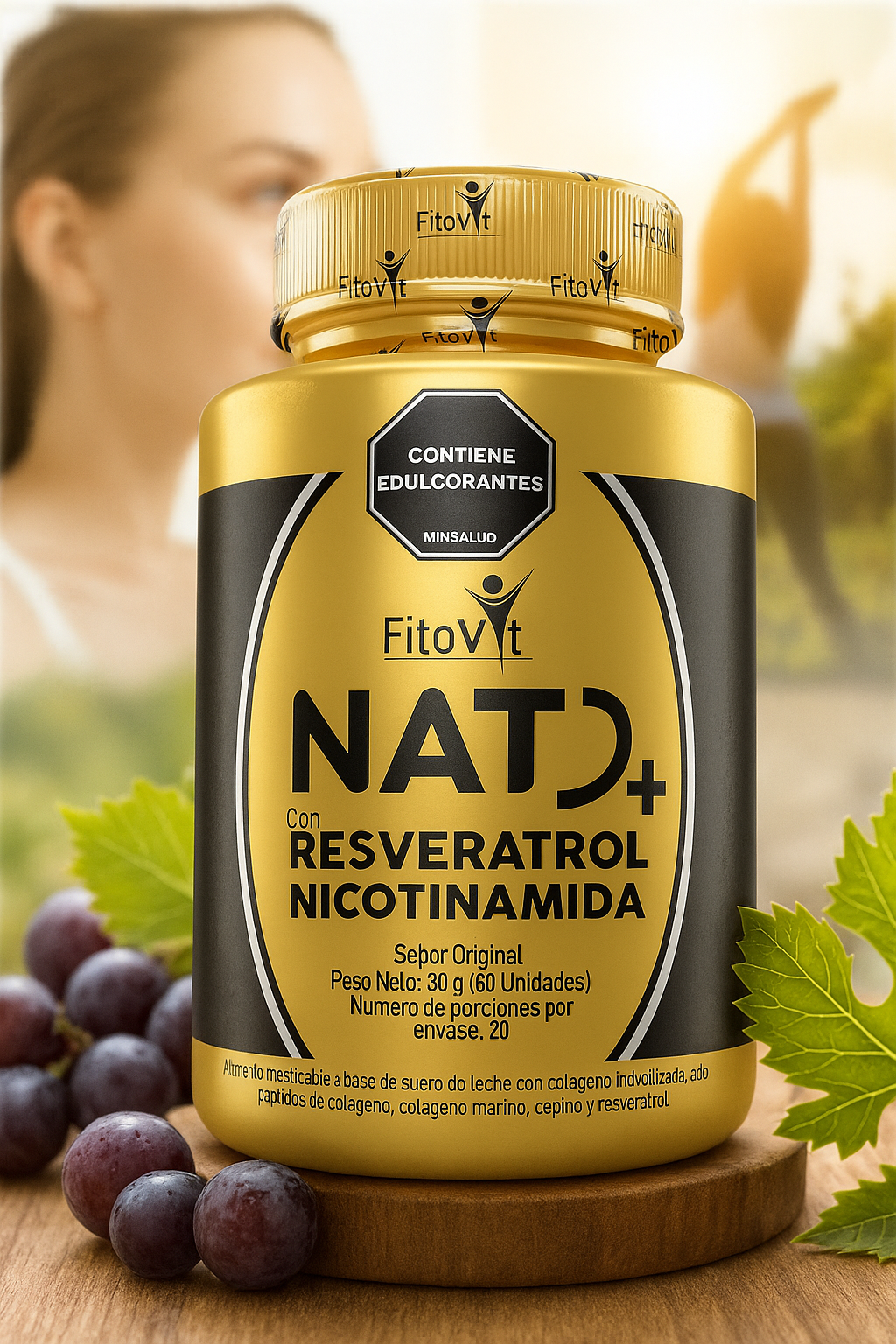 NAD RESVERATROL +NICOTINAMIDA X60UND