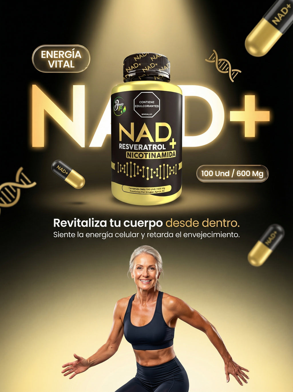 NAD RESVERATROL +NICOTINAMIDA X60UND