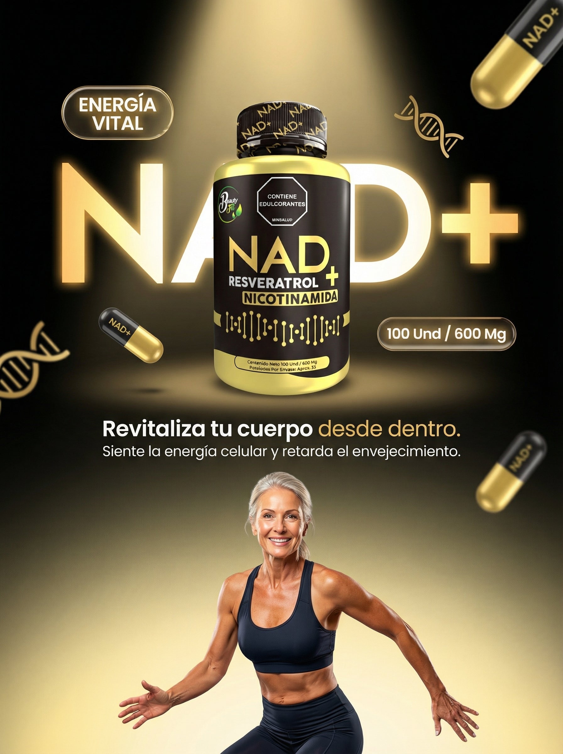 NAD RESVERATROL +NICOTINAMIDA X60UND