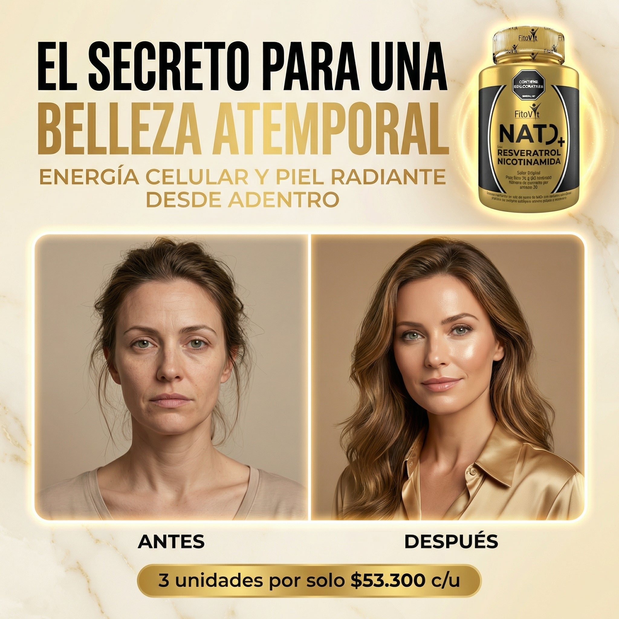 NAD RESVERATROL +NICOTINAMIDA X60UND